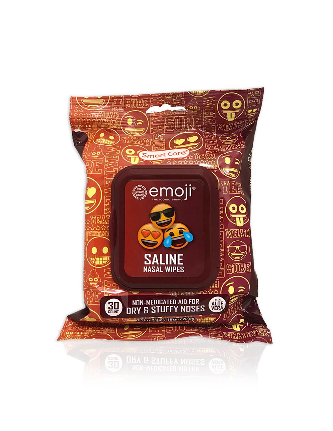 Smart Care Emoji Saline Nasal Wipes 30 Count - Smart Care