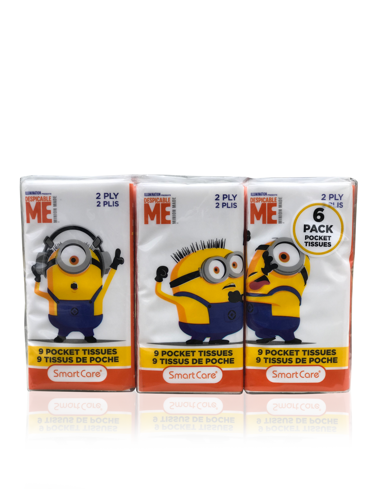 Smart Care Minions Pocket Facial Tissues 6 Pack (new) - Smart Care