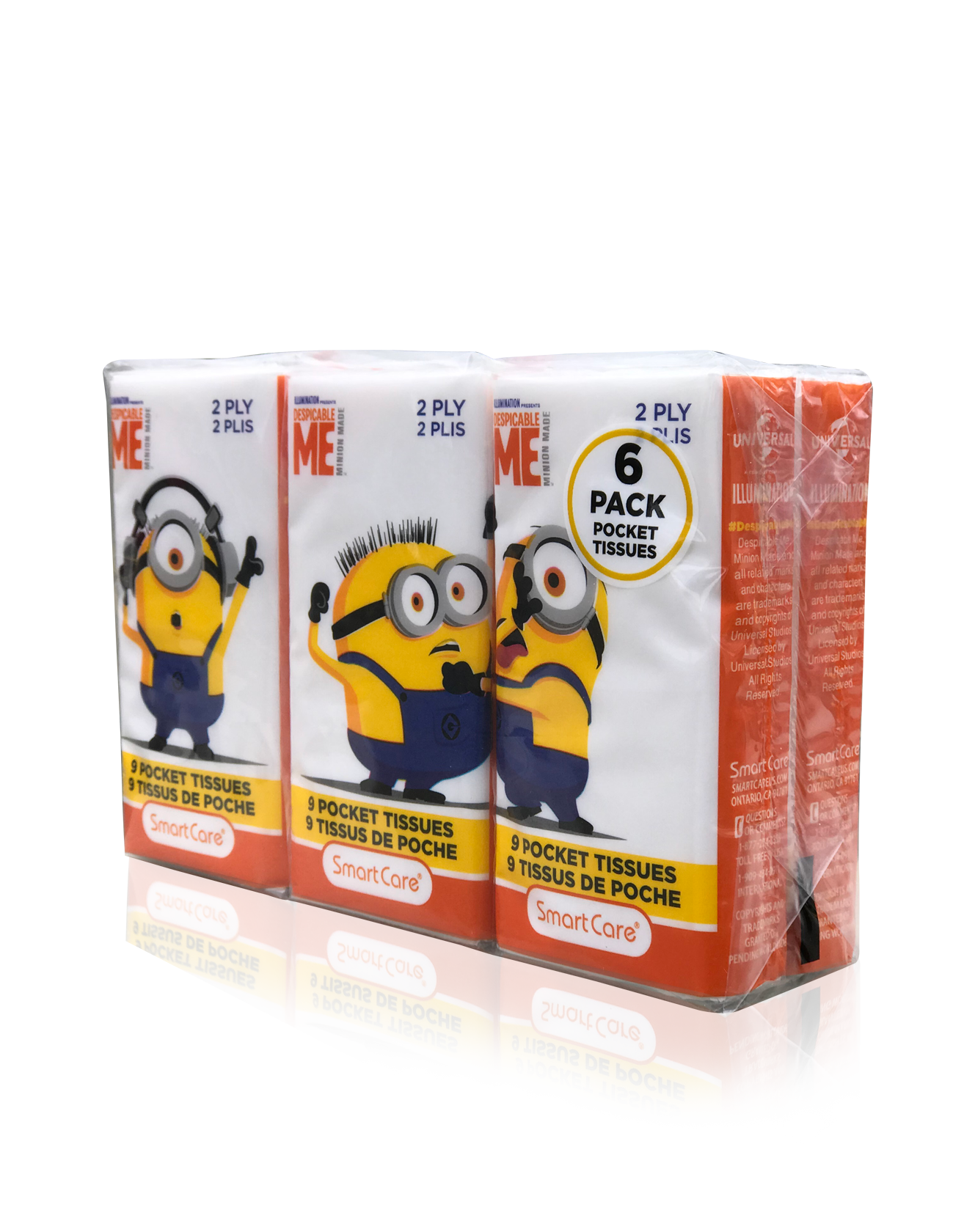 Smart Care Minions Pocket Facial Tissues 6 Pack (new) - Smart Care