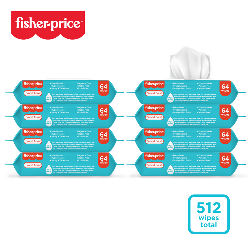 Fisher-Price Premium Baby Wipes - 6 Pack (384, 512 Counts)