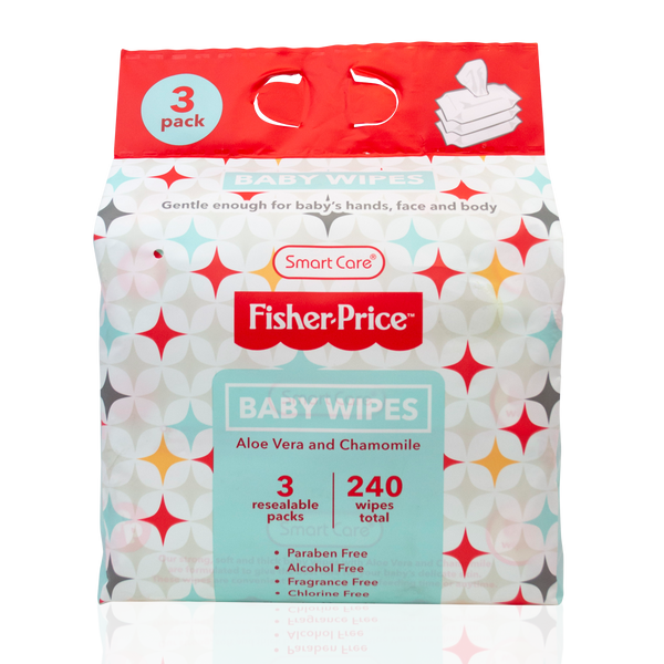 Fisher-Price Baby Wipes 80 Count - 3 Pack