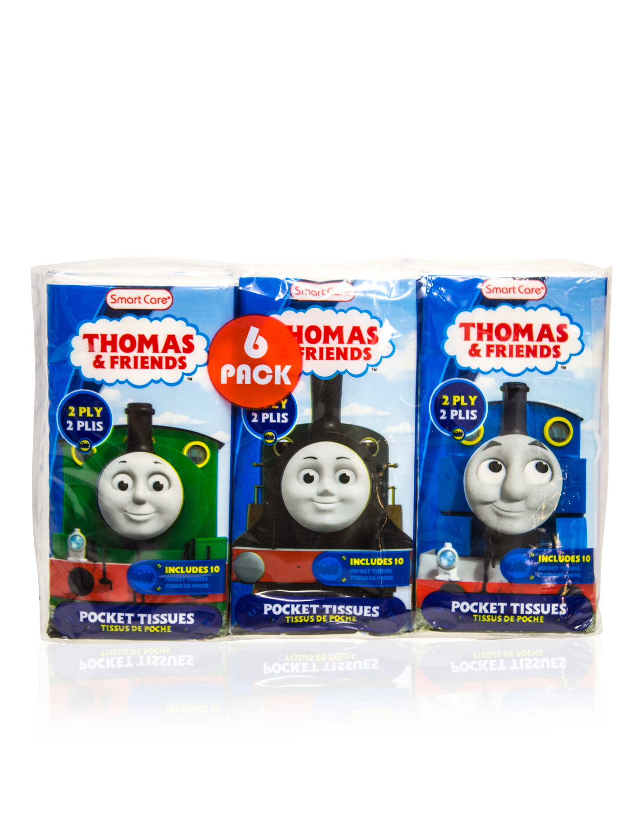 Smart Care Thomas & Friends Pocket Facial Tissues 6 Pack - Smart Care