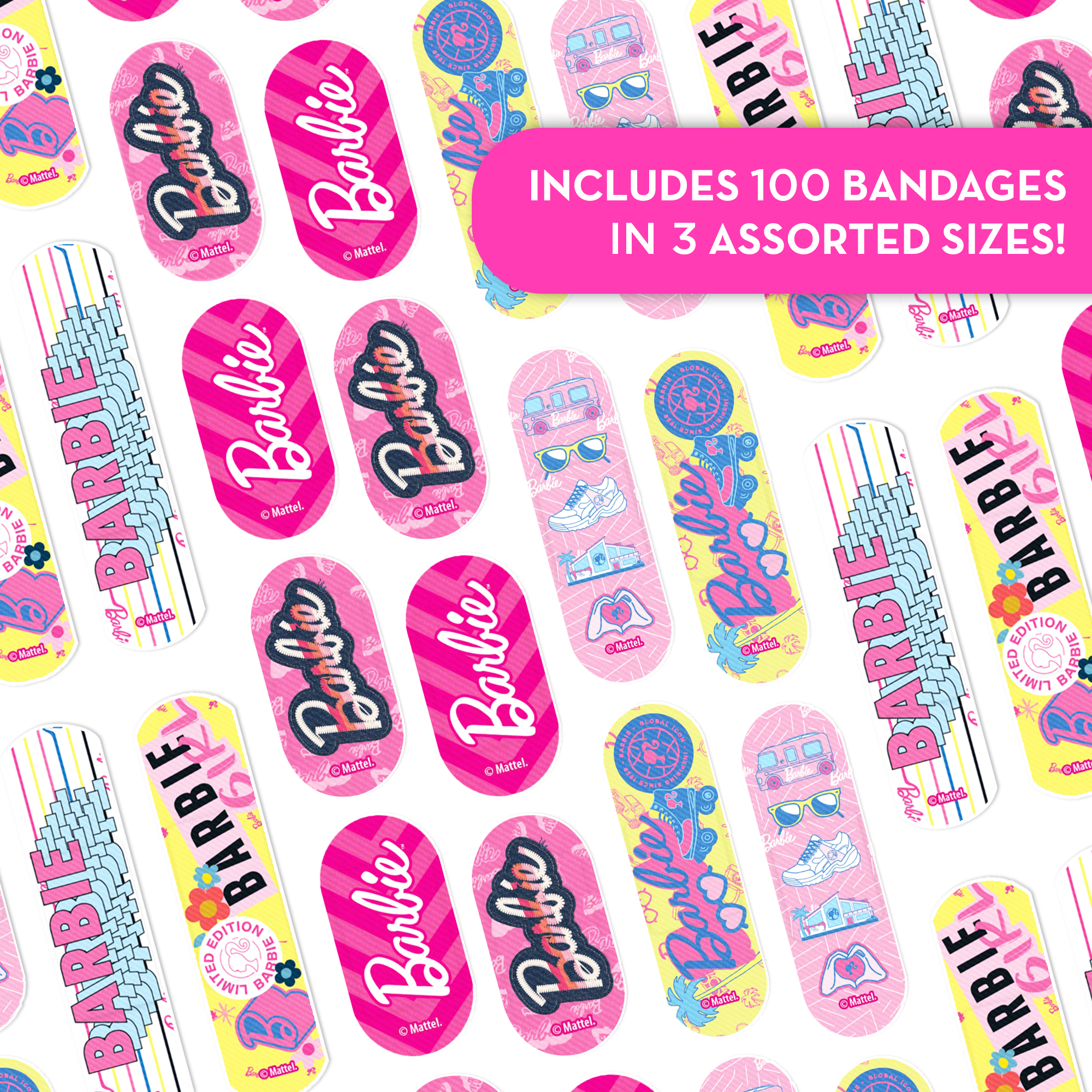 Barbie Latex-Free Bandages, 100CT