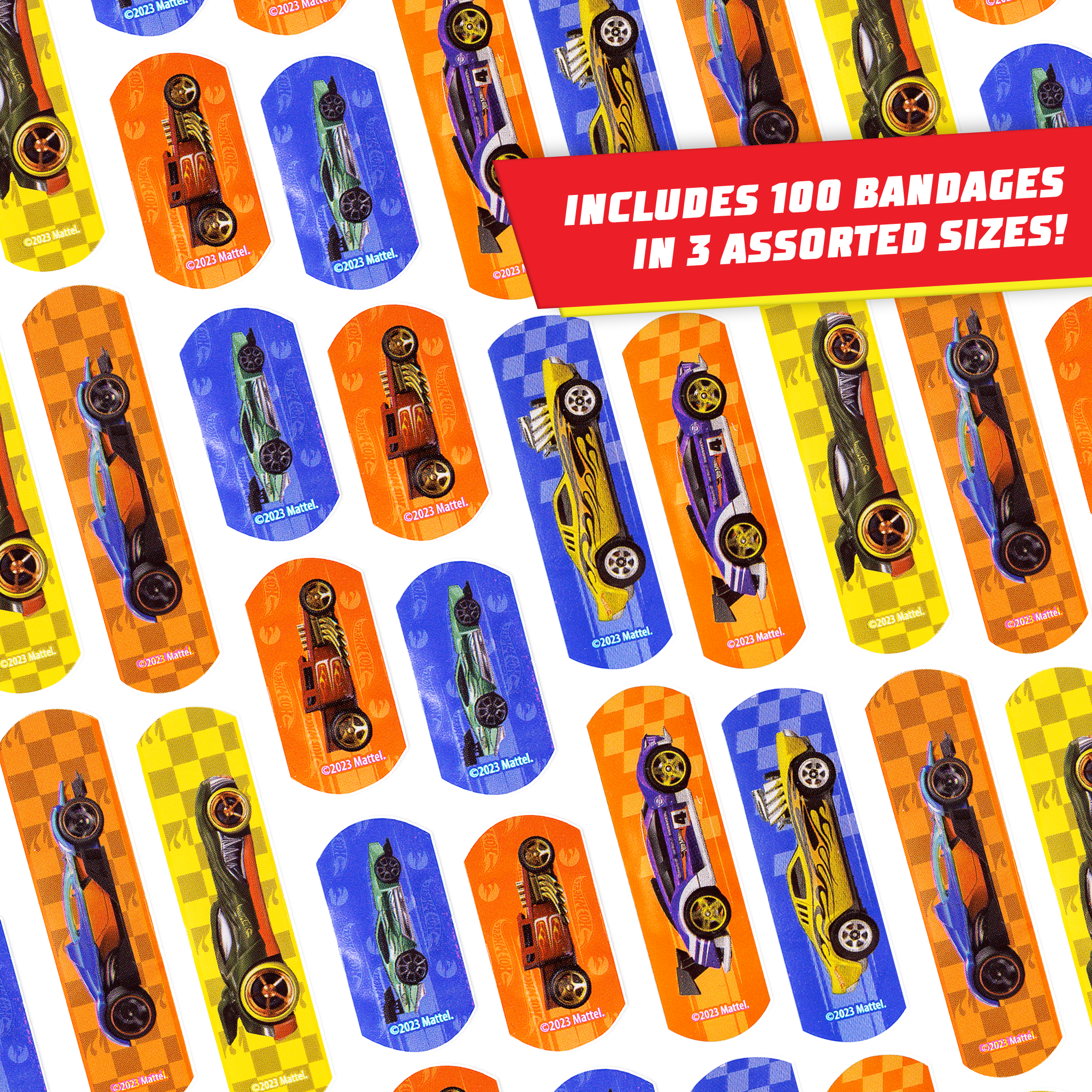 Hot Wheels Latex-Free Bandages, 100CT