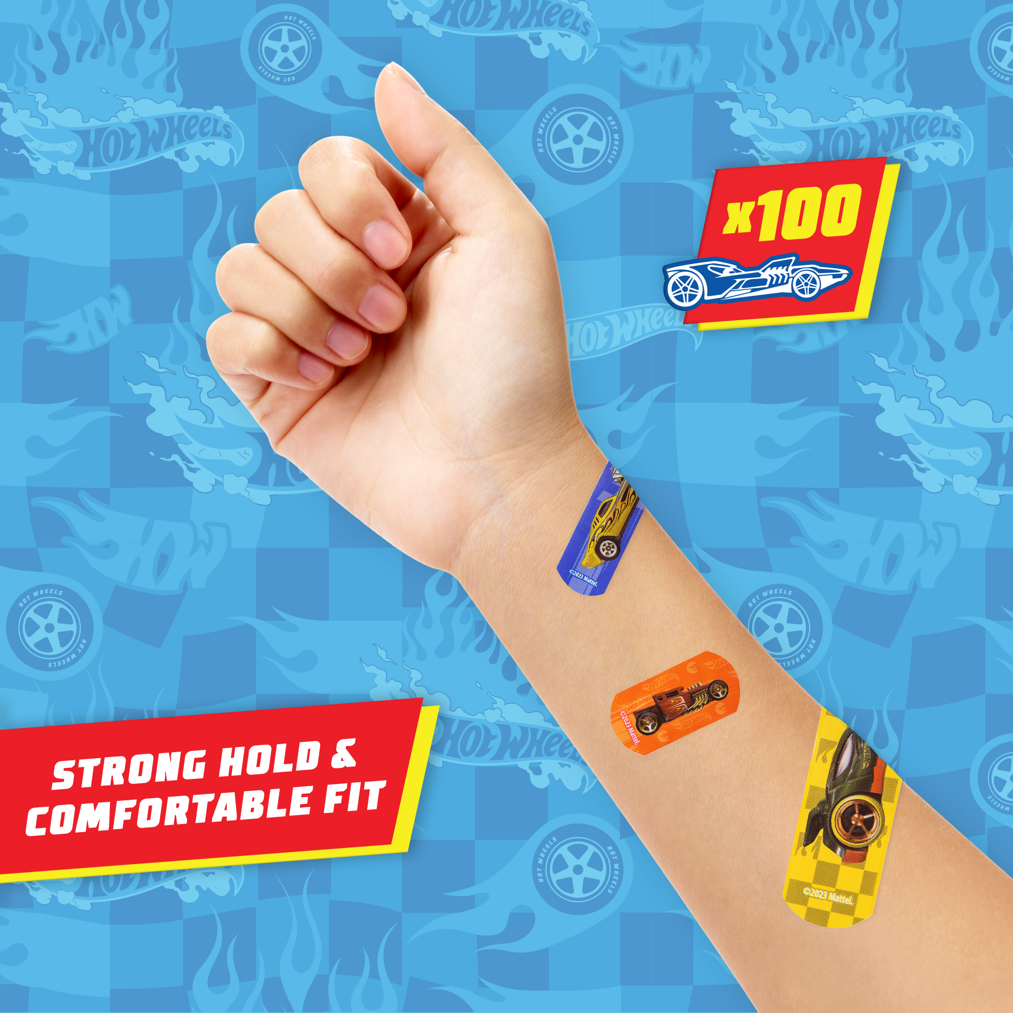 Hot Wheels Latex-Free Bandages, 100CT