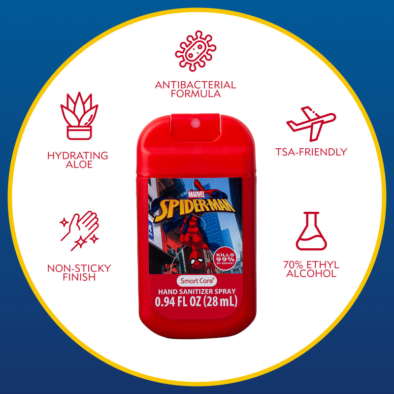 Smart Care Spider-Man Hand Sanitizer Spray for Children, 3 Pack