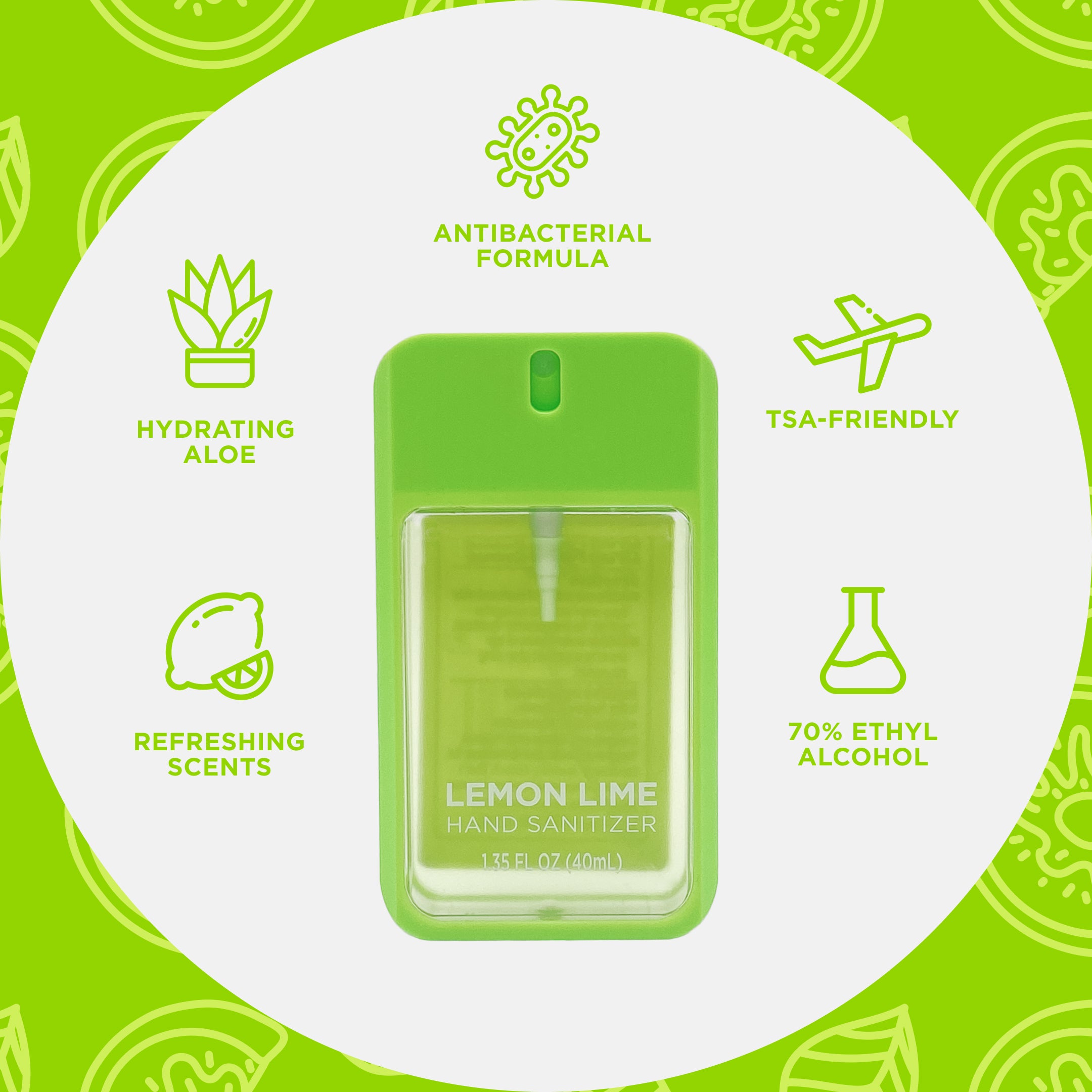 Lemon Lime Hand Sanitizer Spray
