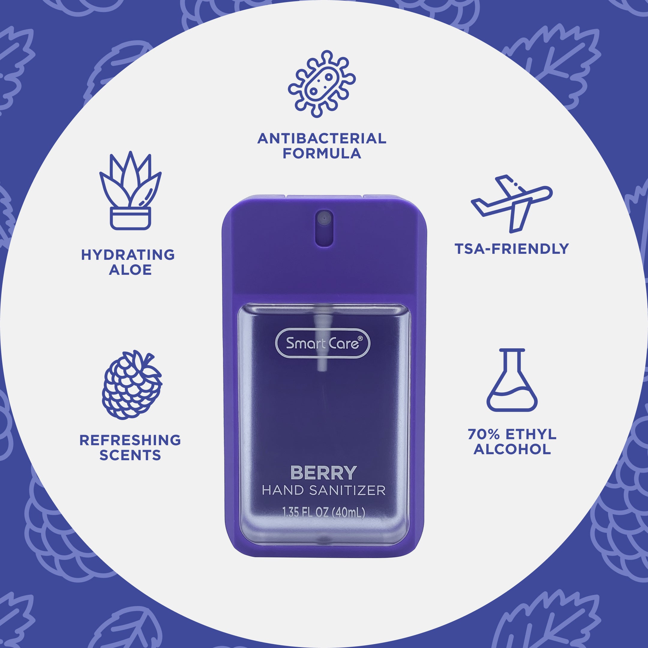 Smart Care Berry Hand Sanitizer Spray, 1.35oz