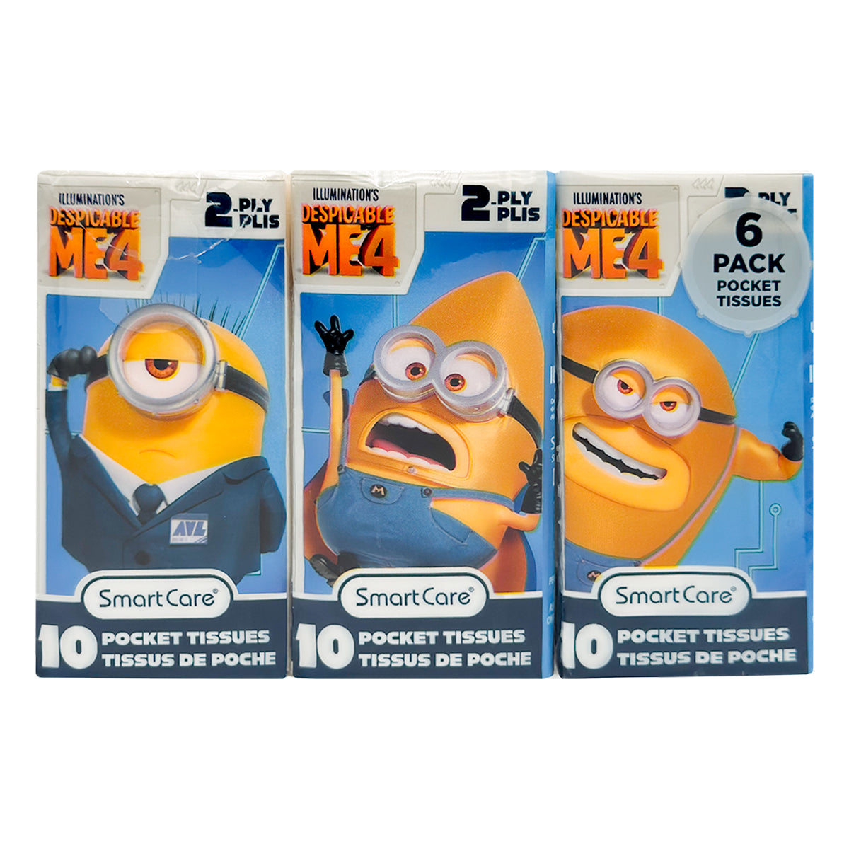 Minions 2-Ply Pocket Facial Tissues, 6PK