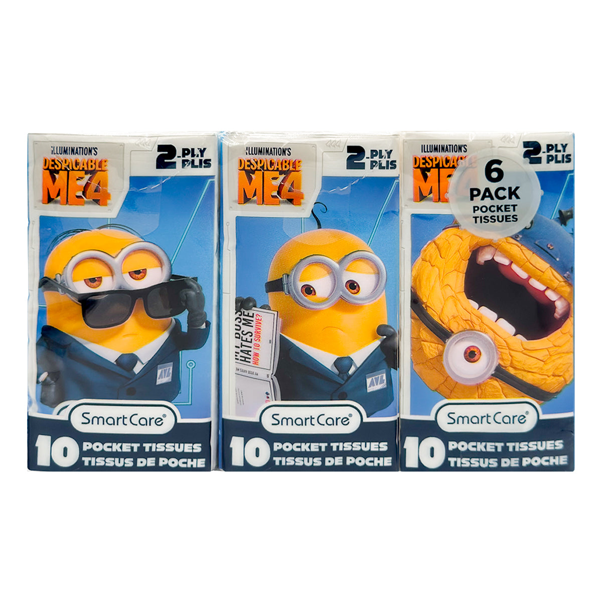 Minions 2-Ply Pocket Facial Tissues, 6PK