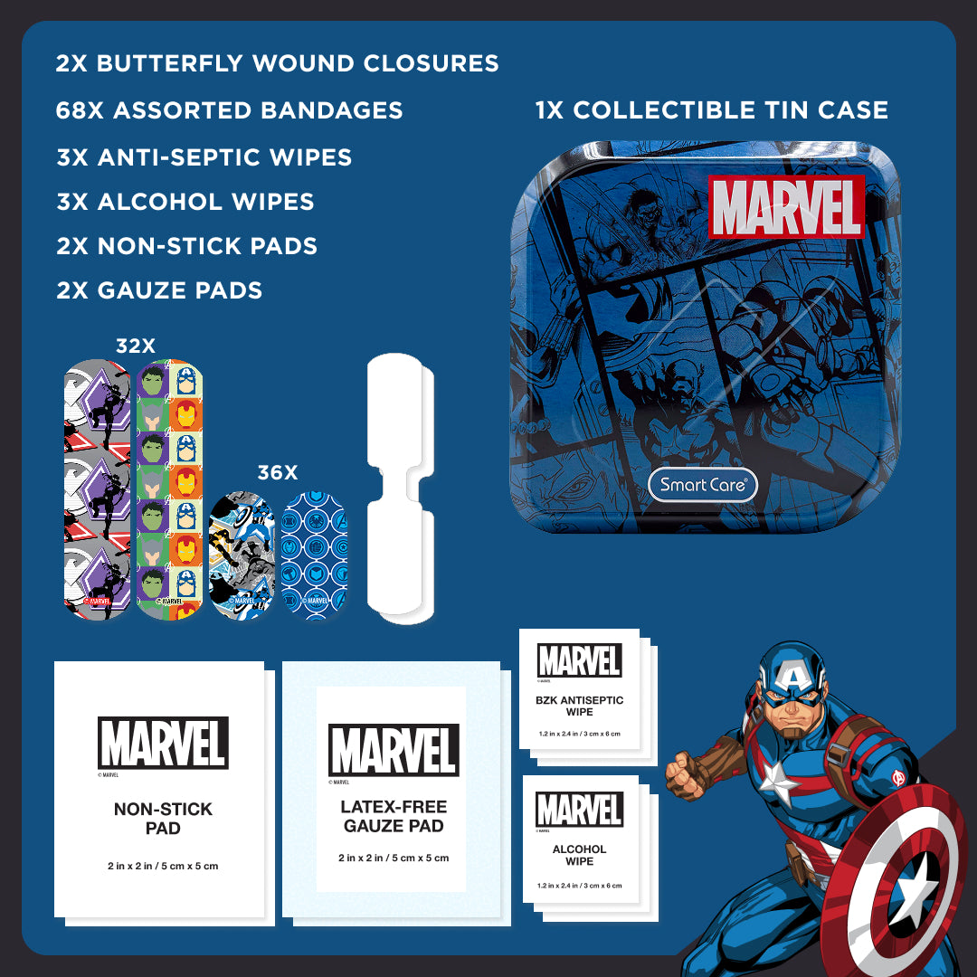 Marvel On the Go First Aid Kit 80PC – Smart Care