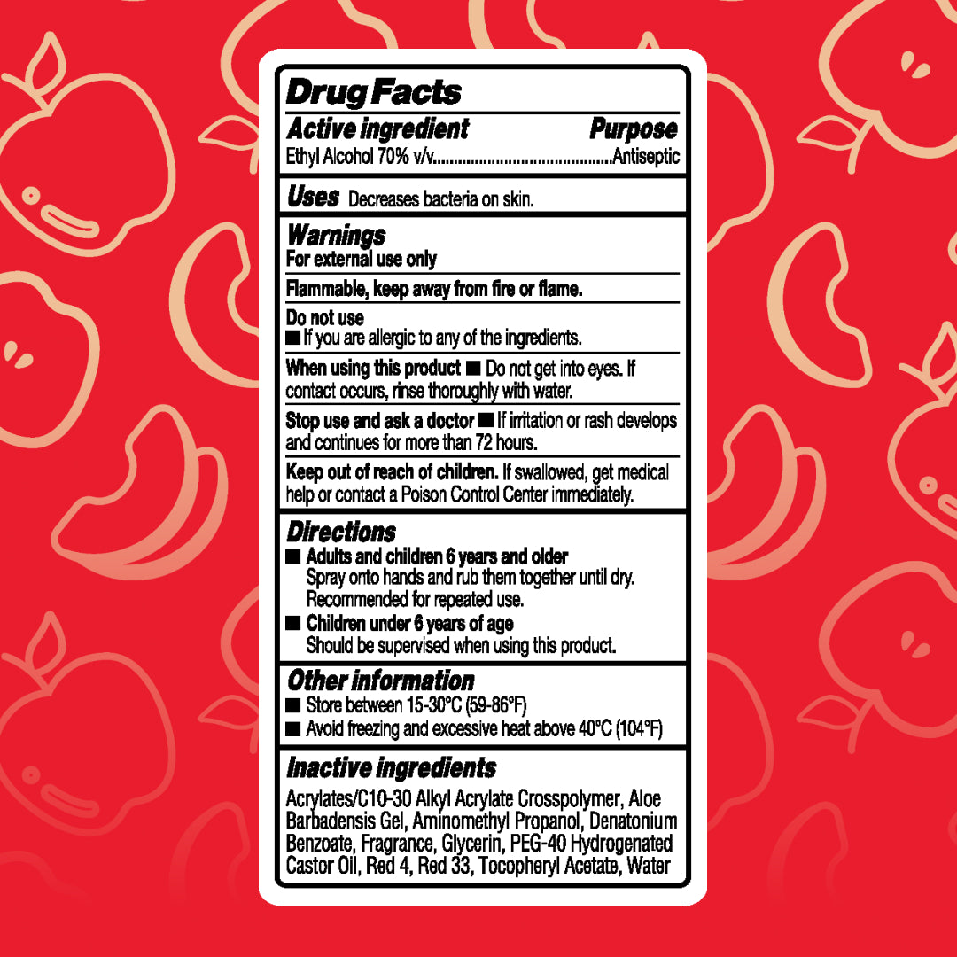 Hand Sanitizer Spray, Apple