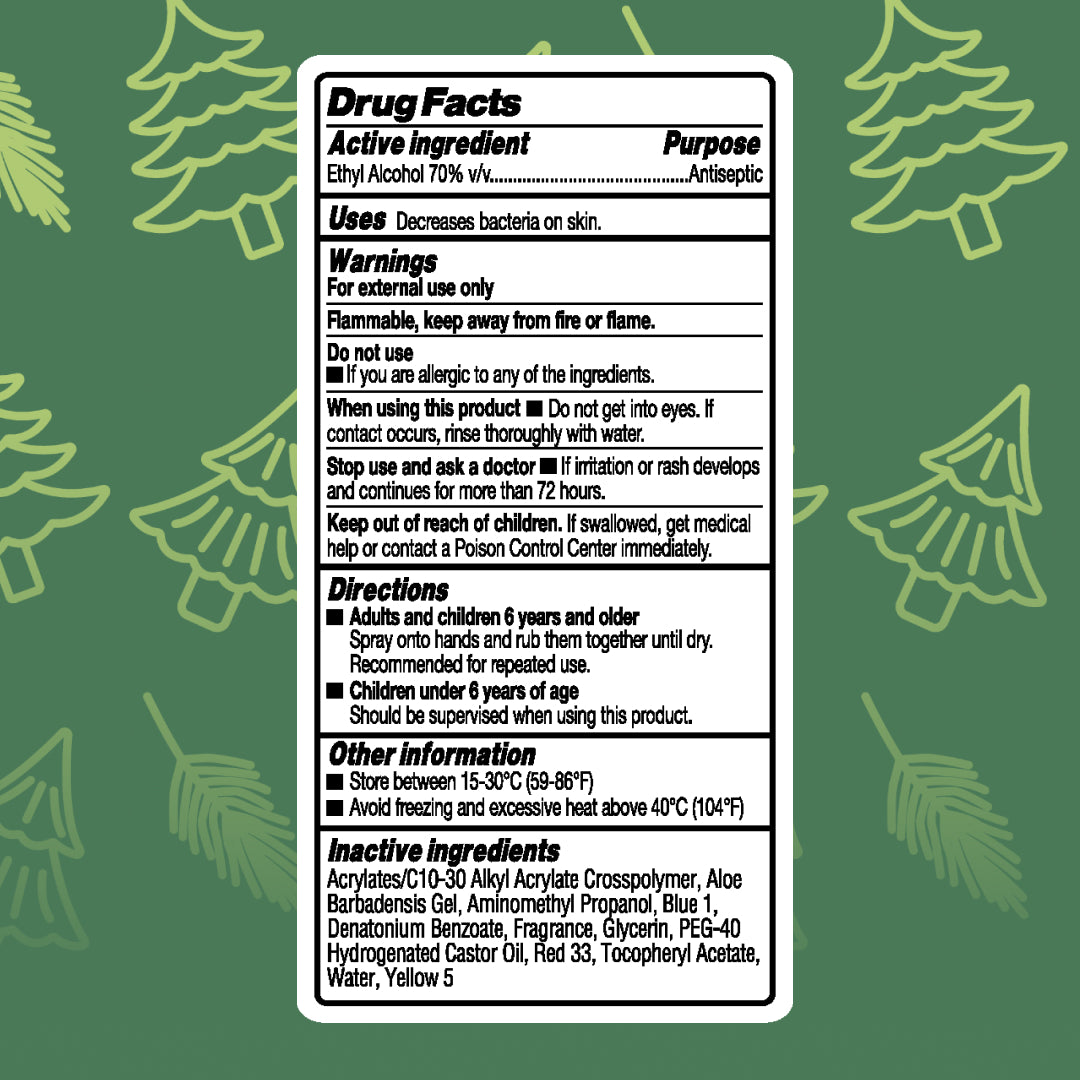 Hand Sanitizer Spray, Pine Forest