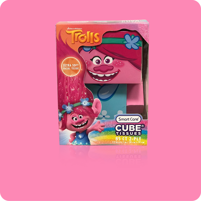 Trolls Cube Tissue Box - Case Pack 24 - Smart Care