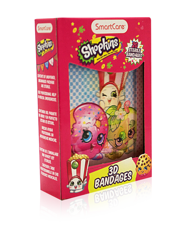 Smart Care Shopkins Character Bandages 20 Count - Smart Care