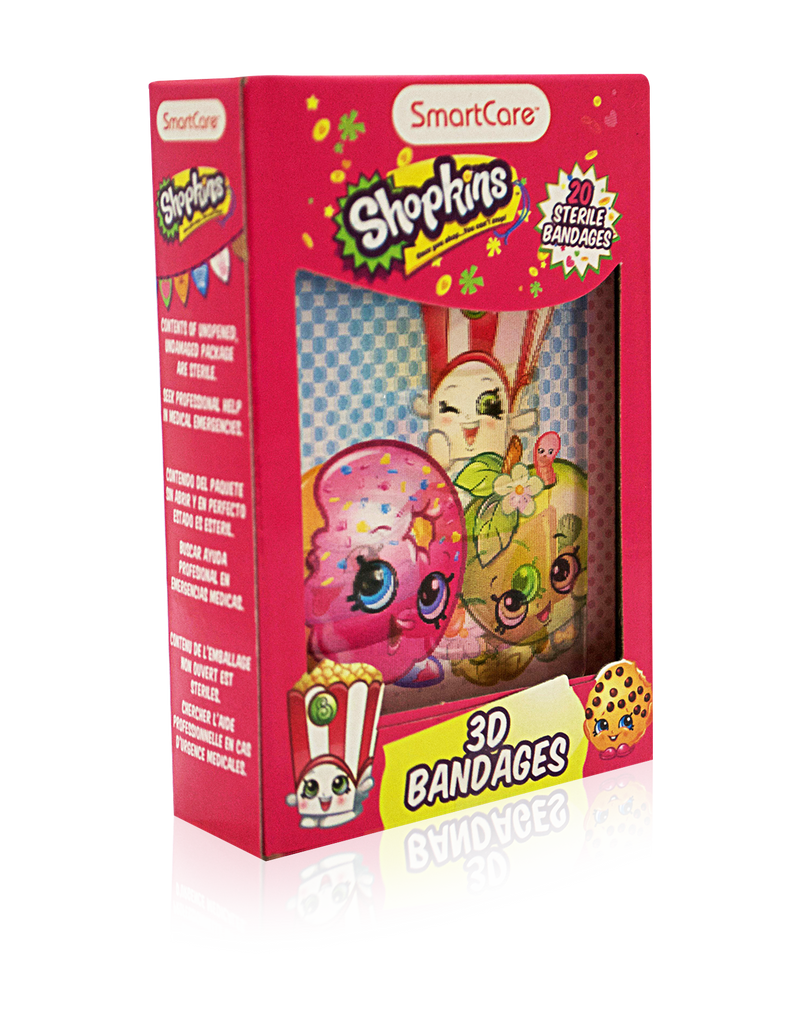 Smart Care Shopkins Character Bandages 20 Count - Smart Care