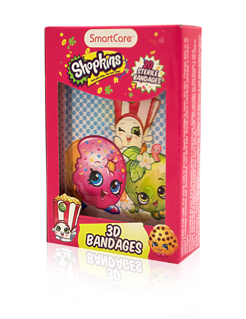 Smart Care Shopkins Character Bandages 20 Count - Smart Care