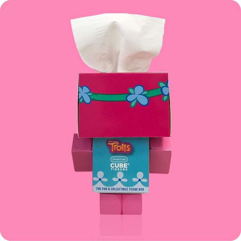 Trolls Cube Tissue Box - Case Pack 24 - Smart Care