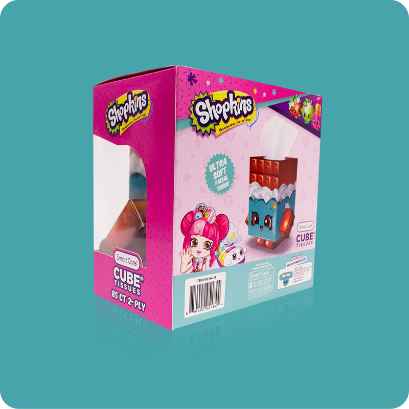 Shopkins Cube Tissue Box - Case Pack 24 - Smart Care