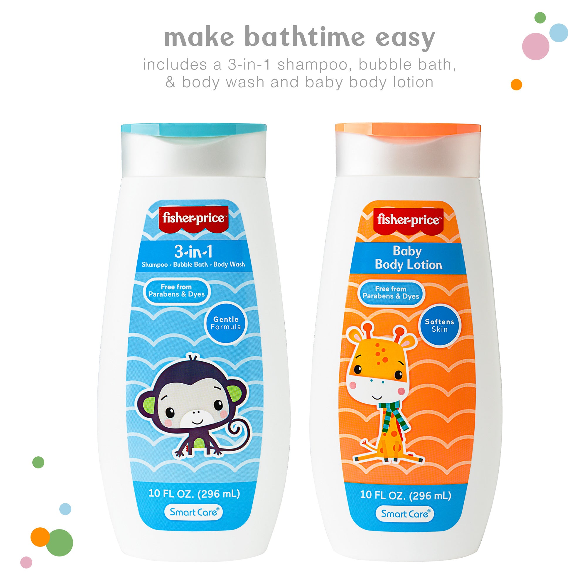 Fisher-Price 6-Piece Animal Baby Bath Gift Set