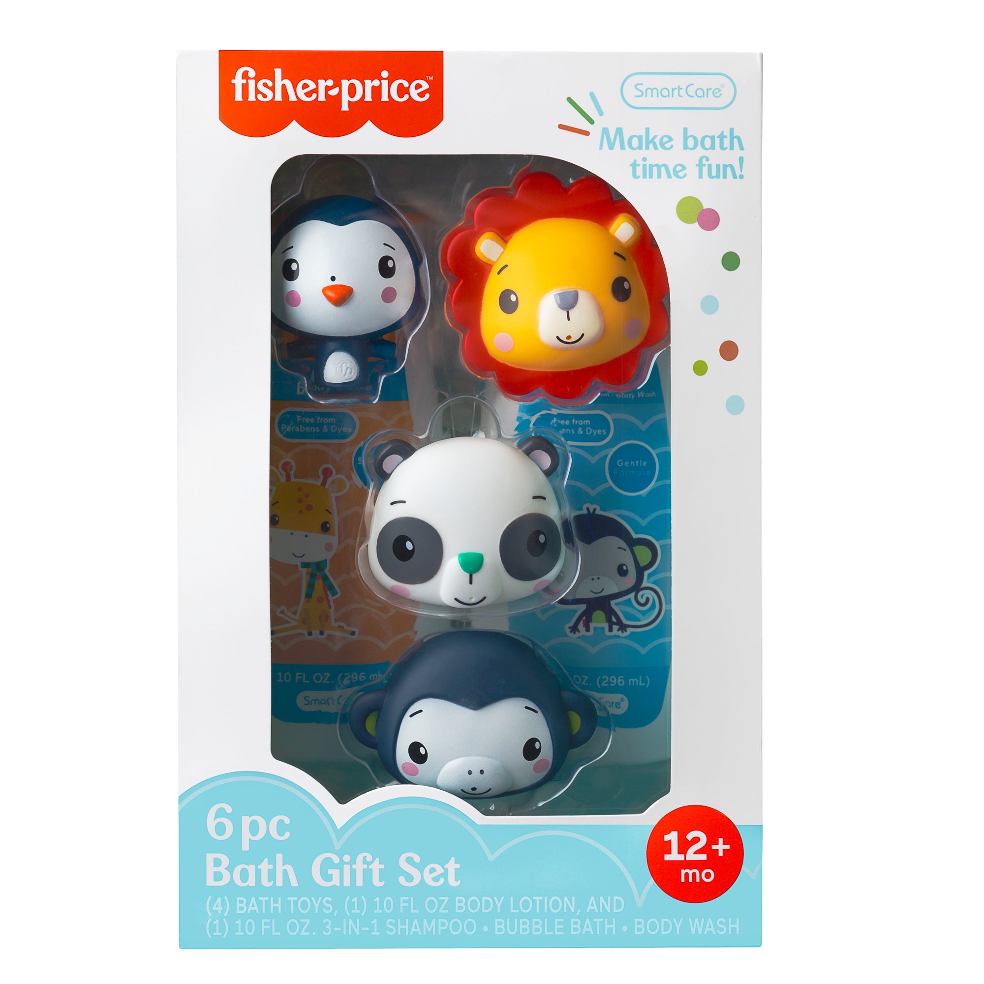 Fisher-Price 6-Piece Animal Baby Bath Gift Set
