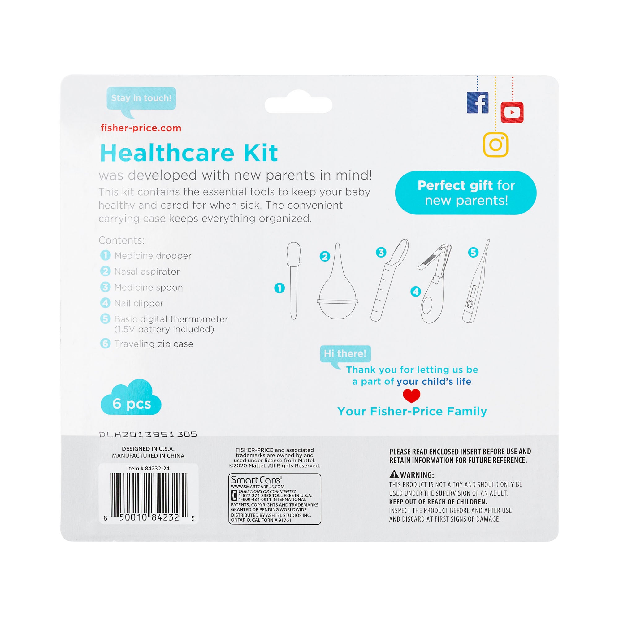 Fisher-Price 6-Piece Baby Healthcare Kit