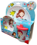 Smart Care Melamine 3 Piece Dinner Set - Mermaids - Smart Care