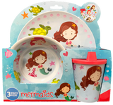 Smart Care Melamine 3 Piece Dinner Set - Mermaids - Smart Care