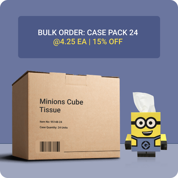 Minions Cube Tissue Box - Case Pack 24 - Smart Care