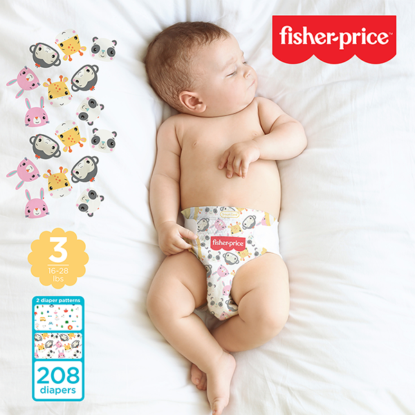 Fisher-Price Diapers - Size 3 (Count 76, 208)