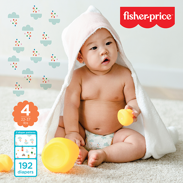 Fisher-Price Diapers - Size 4 (Count 70, 192)