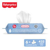 Fisher-Price 99% Water Baby Wipes - 6 Pack (432 Counts)