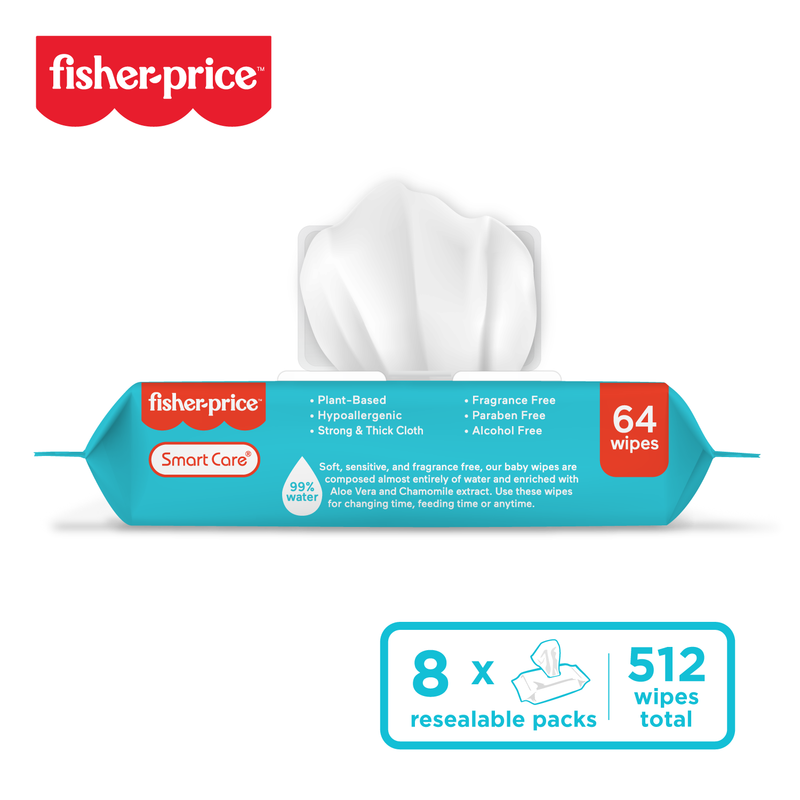 Fisher-Price Premium Baby Wipes - 6 Pack (384, 512 Counts)