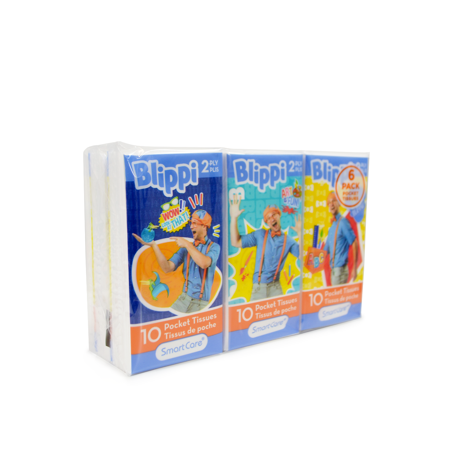 Blippi Pocket Tissue 6 pack