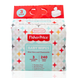 Fisher-Price Baby Wipes 80 Count - 3 Pack