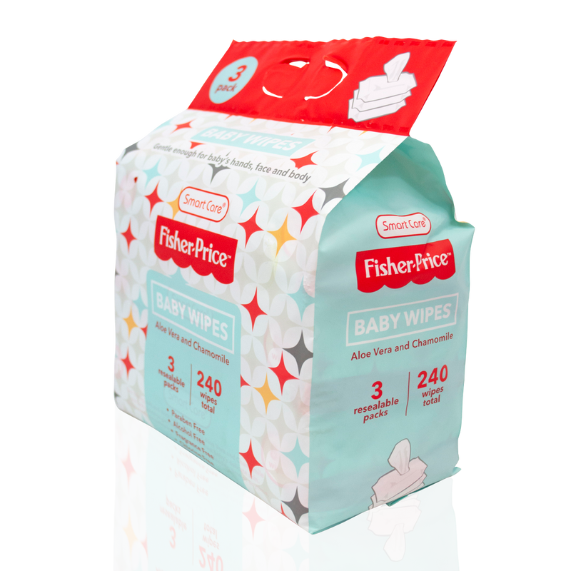 Fisher-Price Baby Wipes 80 Count - 3 Pack