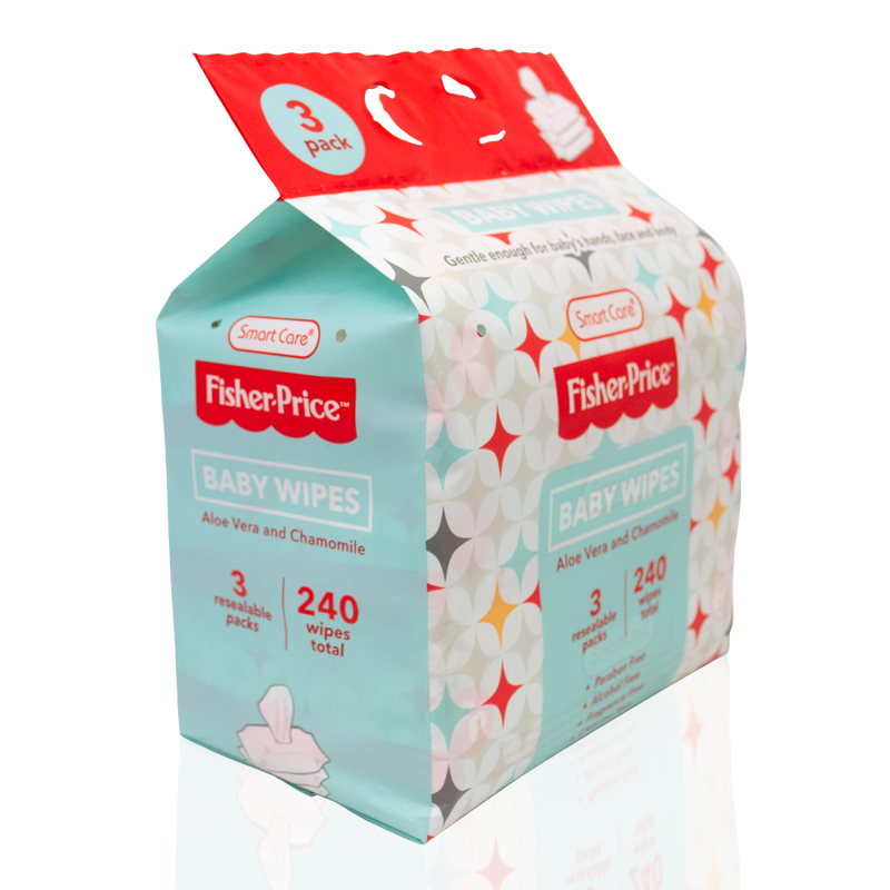 Fisher-Price Baby Wipes 80 Count - 3 Pack