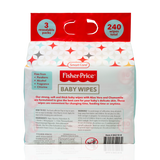 Fisher-Price Baby Wipes 80 Count - 3 Pack