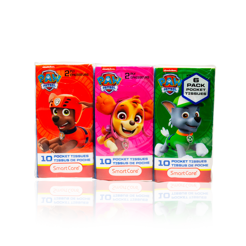 Smart Care Paw Patrol Pocket Tissue 6 Pack - Smart Care