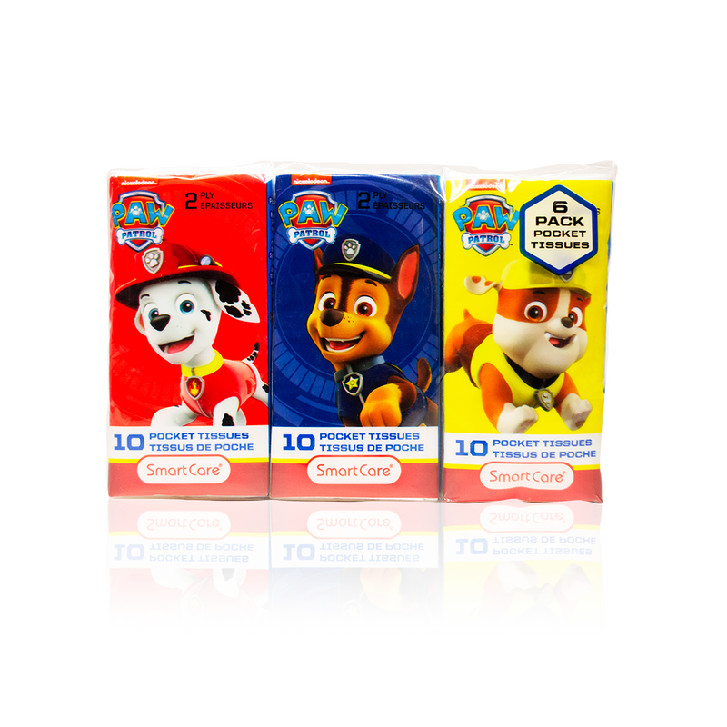 Smart Care Paw Patrol Pocket Tissue 6 Pack - Smart Care