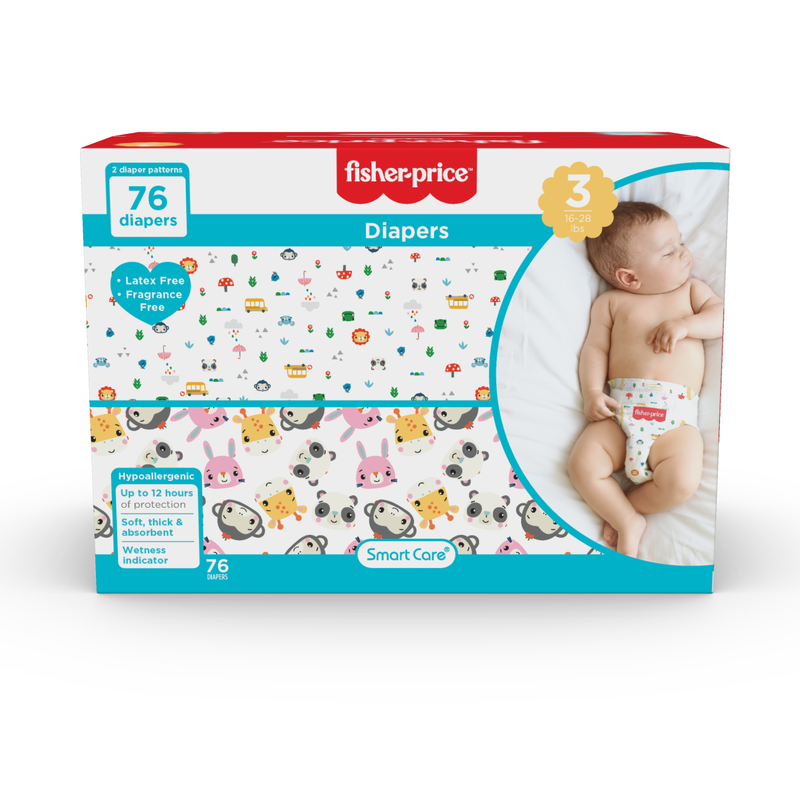 Fisher-Price Diapers - Size 3 (Count 76, 208)
