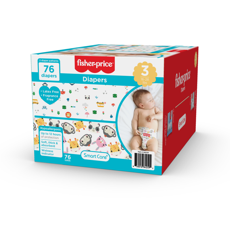 Fisher-Price Diapers - Size 3 (Count 76, 208)