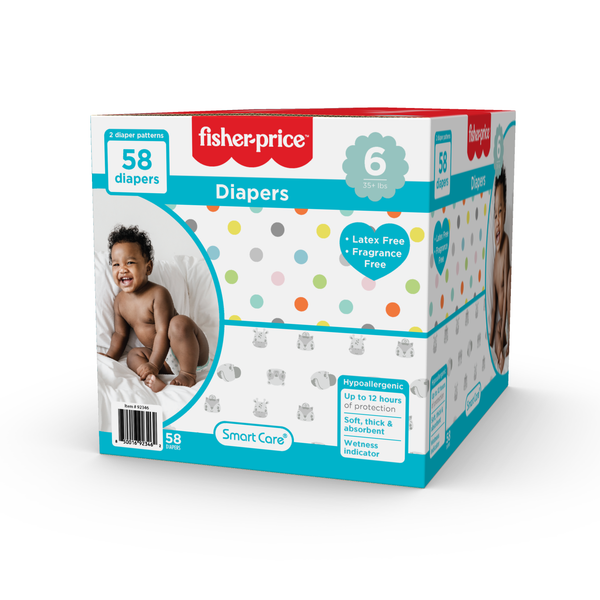 Fisher-Price Diapers - Size 6 (Count 58, 144)