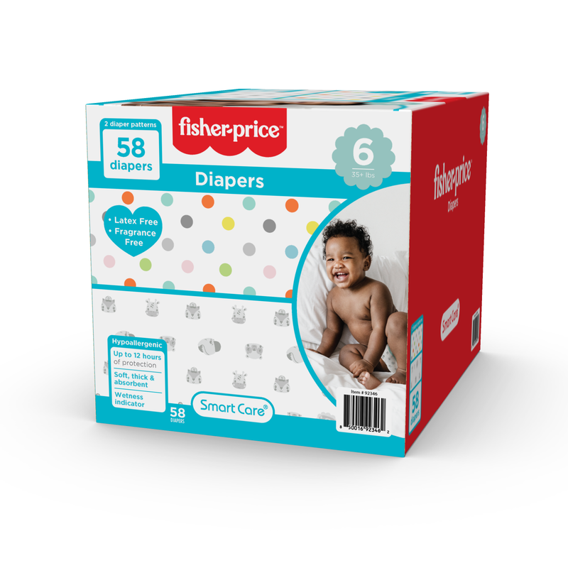 Fisher-Price Diapers - Size 6 (Count 58, 144)