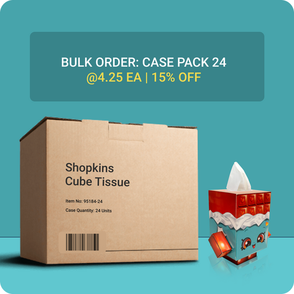 Shopkins Cube Tissue Box - Case Pack 24
