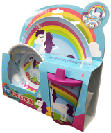 Smart Care Melamine 3 Piece Dinner Set - unicorn - Smart Care