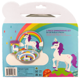 Smart Care Melamine 3 Piece Dinner Set - unicorn - Smart Care