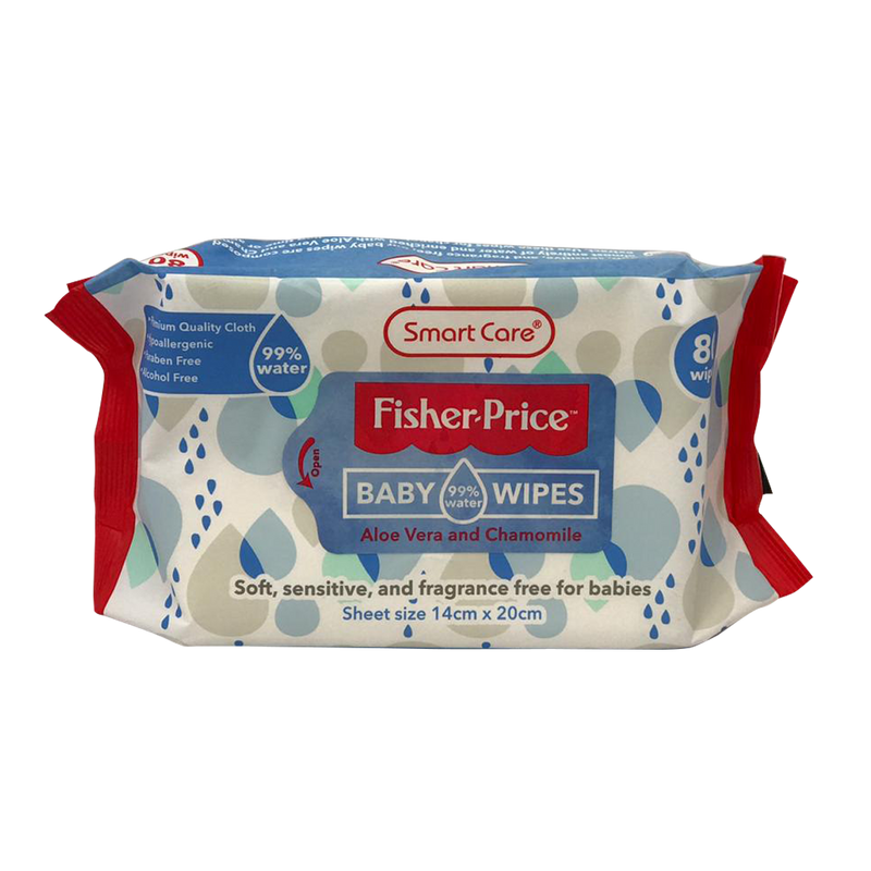 Fisher-Price 99% Water Baby Wipes 80 Count - (6/12 Pack)