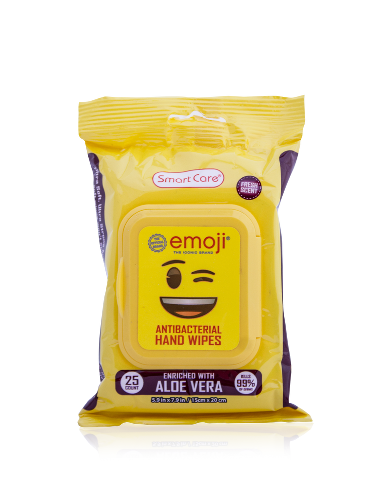 Smart Care Emoji Antibacterial Wipes 25 Count - Smart Care