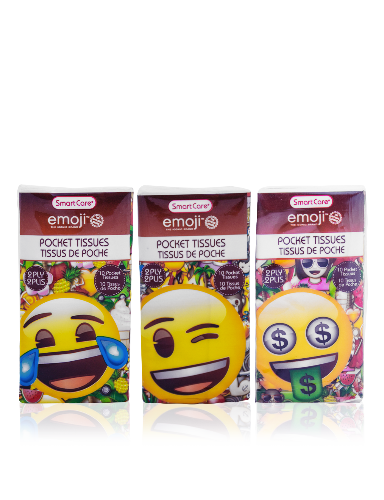 Smart Care Emoji Pocket Facial Tissues 6 Pack - Smart Care